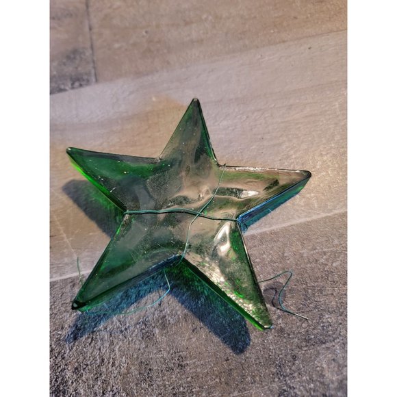 Green Stained star acrylic star wired gift decor xmas figure - Picture 3 of 3